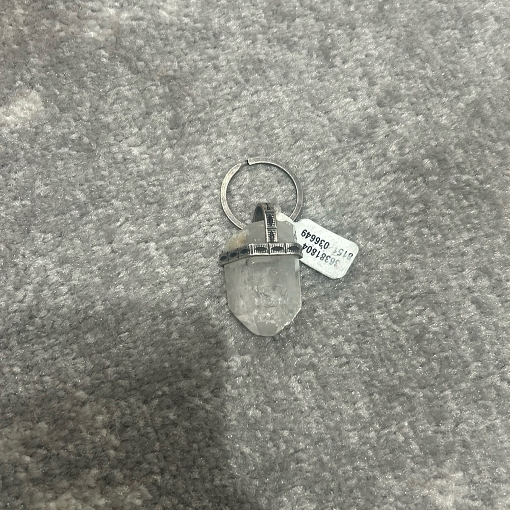 NWT Free People Quarts Crystal Keychain
